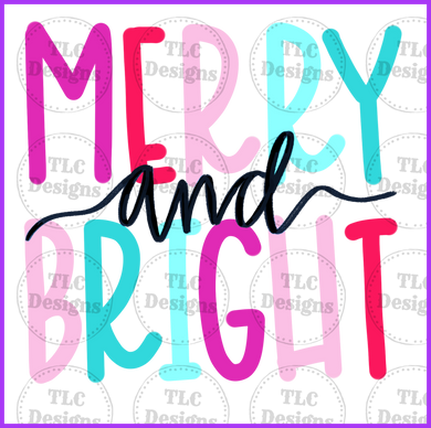 Merry And Christmas Pastel Full Color Transfers