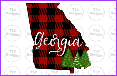 Merry Christmas Georgia- Can Make Other States Just Add In Notes Full Color Transfers
