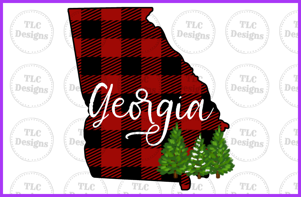 Merry Christmas Georgia- Can Make Other States Just Add In Notes Full Color Transfers