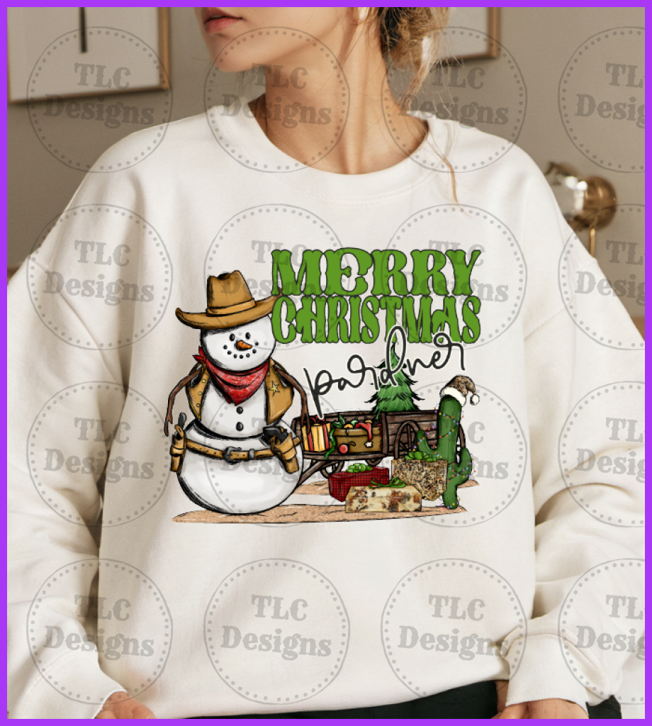 Merry Christmas Pardner Full Color Transfers