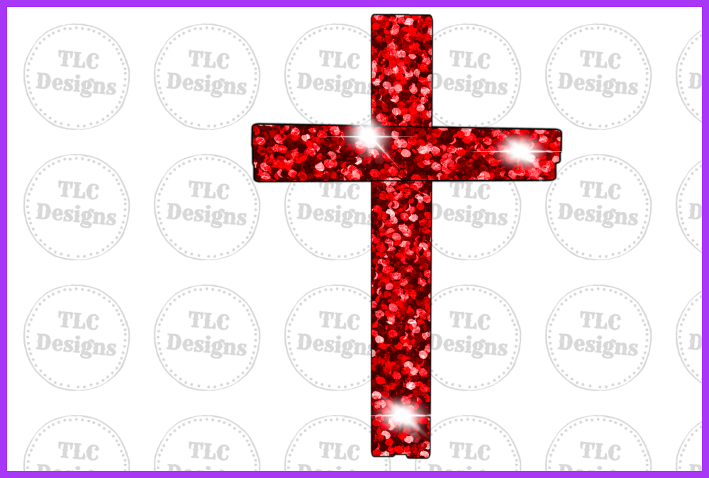 Merry Christmas With A Cross Full Color Transfers