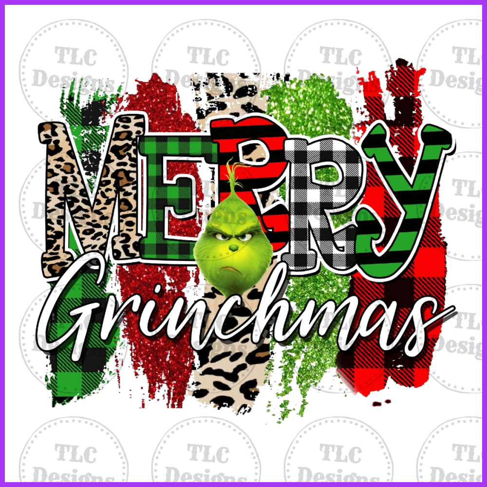 Merry Grinchmas On Swipes Full Color Transfers