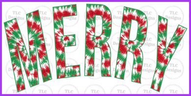 Merry Tye Dye Full Color Transfers