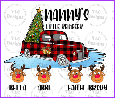 Mimis Reindeer- Add Names In The Notes Section Full Color Transfers