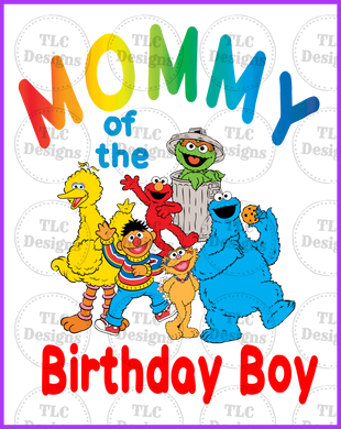 Mommy Of Birthday Boy Ss Full Color Transfers