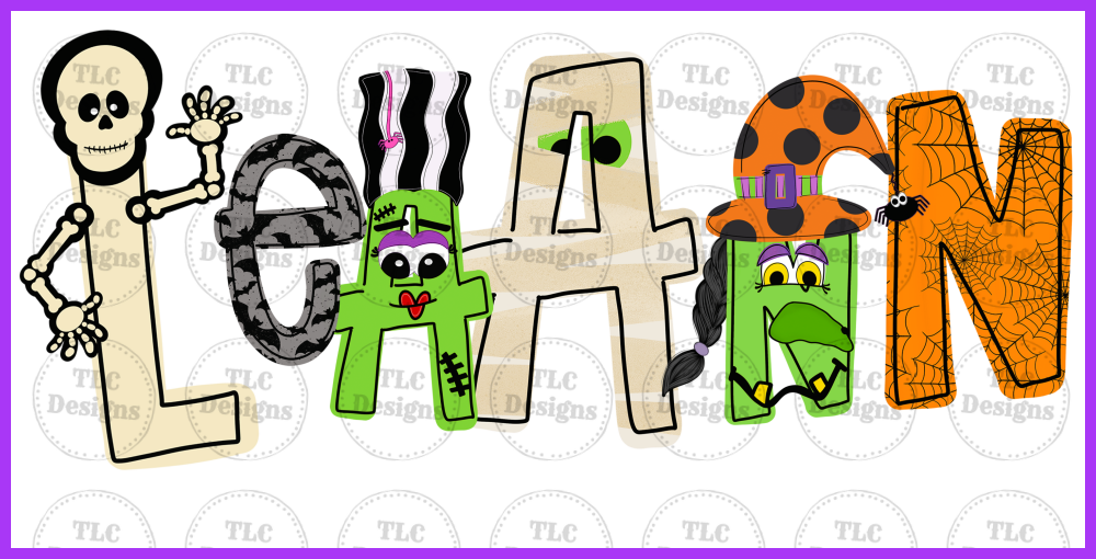 Monster Names- Can Be Boy Or Girl Specific. No Extra Elements Put Name In Notes Full Color Transfers