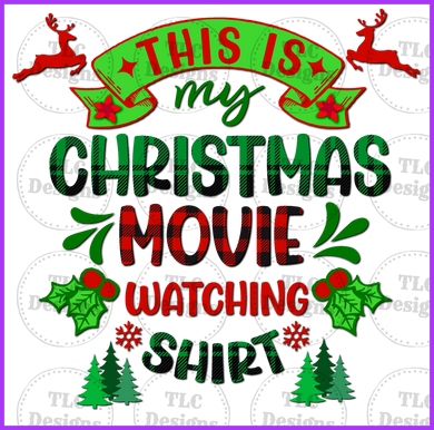 Movie Watching Shirt Full Color Transfers