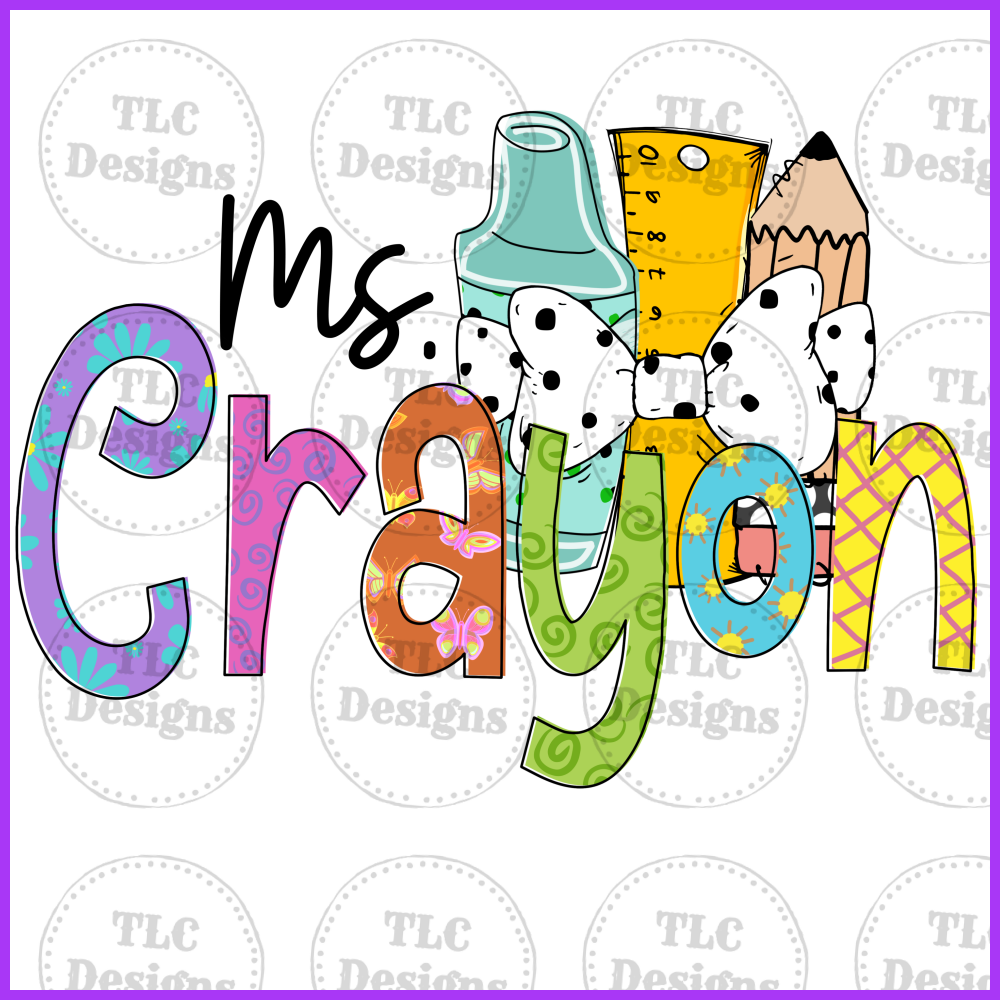 Ms. Crayon Full Color Transfers