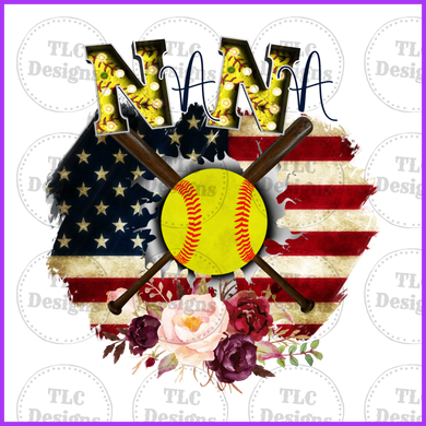 Nana Softball Full Color Transfers