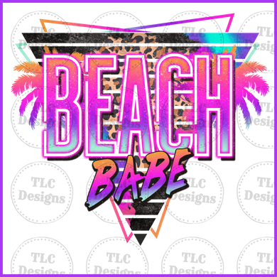 Neon Beach Babe Full Color Transfers