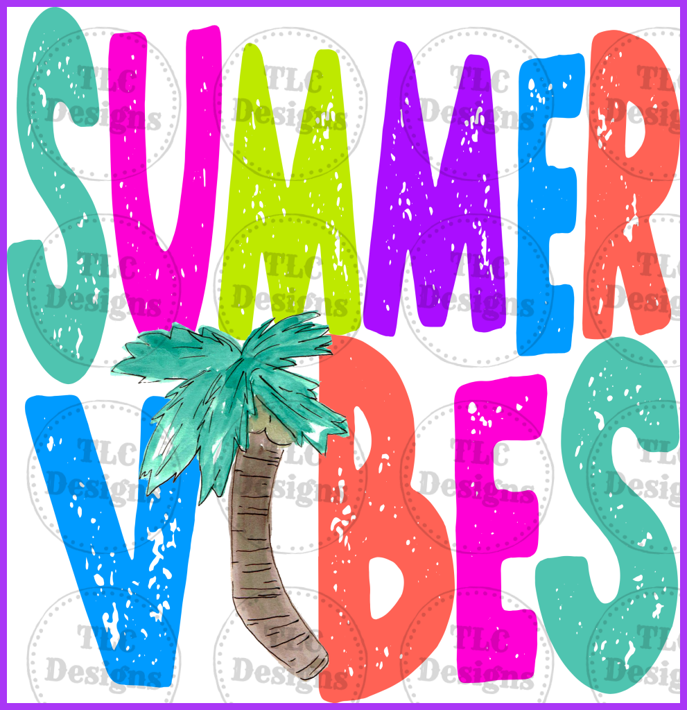 Neon Summer Vibes Full Color Transfers
