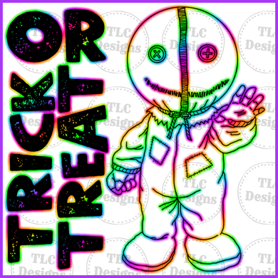 Neon- Trick Or Treat Full Color Transfers