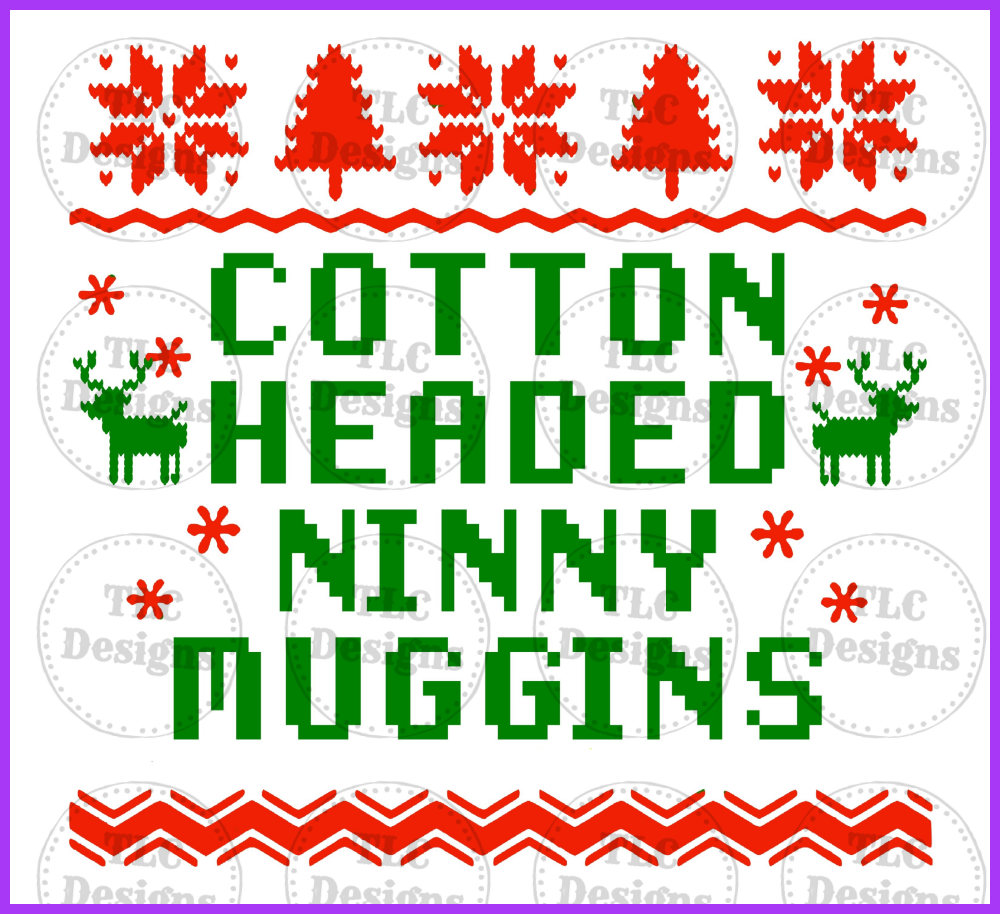 Ninny Muggins Ugly Sweater Full Color Transfers