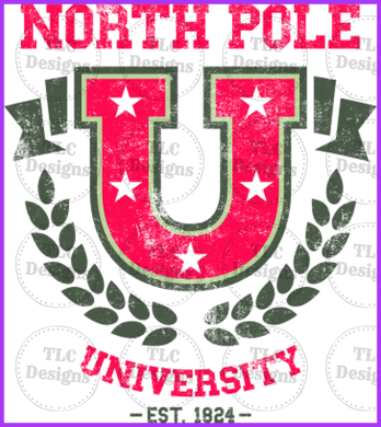 North Pole University Full Color Transfers