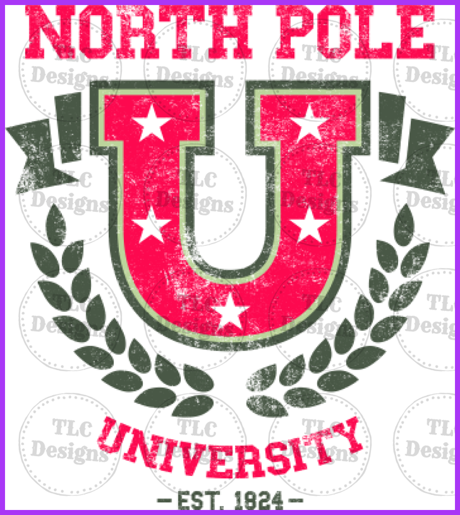 North Pole University Full Color Transfers