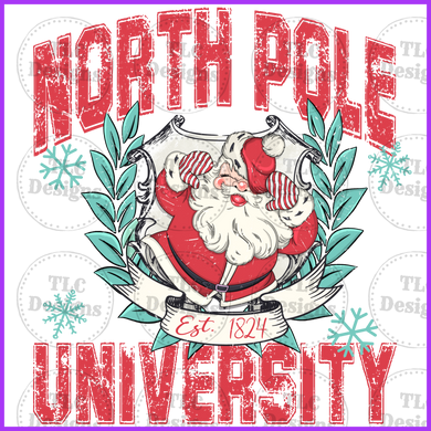 North Pole University Full Color Transfers