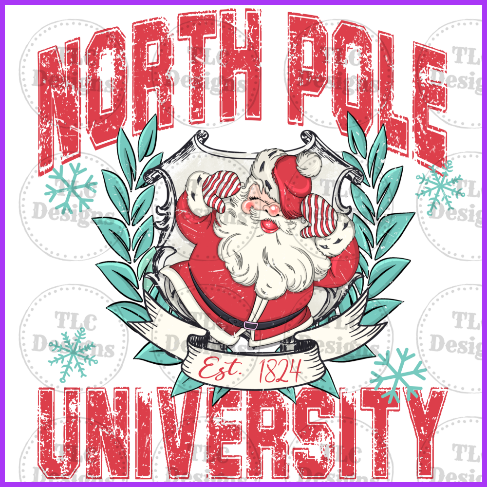 North Pole University Full Color Transfers