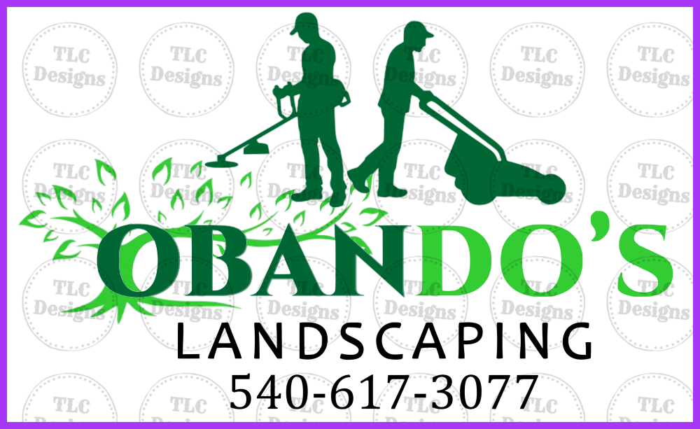 Obandos Landscaping With Phone Number Full Color Transfers