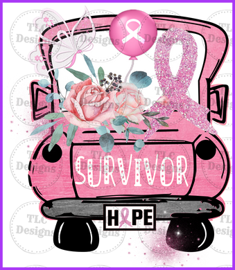 October Breast Awareness Month- Pink Truck Full Color Transfers