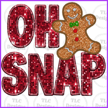 Load image into Gallery viewer, Oh Snap Gingerbread Koozie 3 Inches Full Color Transfers
