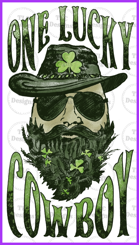 One Lucky Cowboy Full Color Transfers