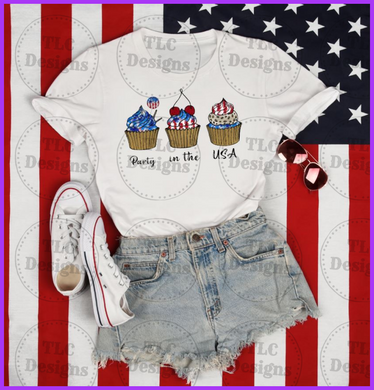 Party In The Usa - Cupcakes Full Color Transfers