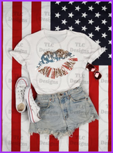 Load image into Gallery viewer, Patriotic Lips Full Color Transfers
