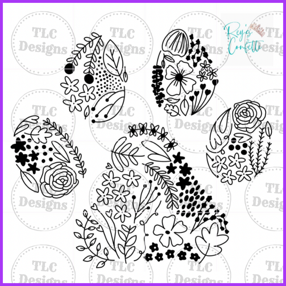 Paw Print Full Color Transfers