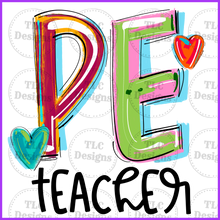 Load image into Gallery viewer, Pe Teacher Cheery Full Color Transfers
