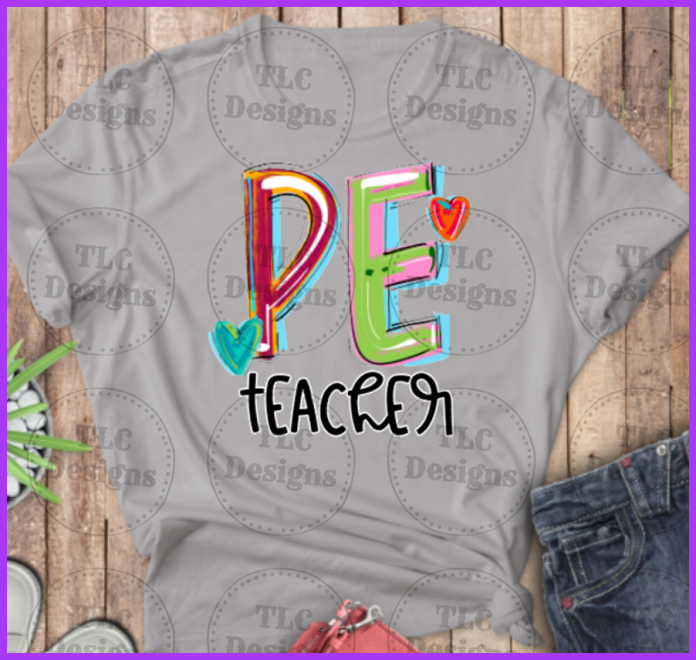 Pe Teacher Cheery Full Color Transfers