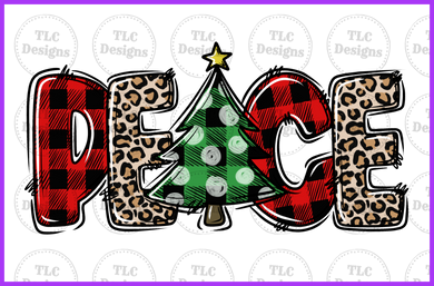 Peace Colorful Writing Full Color Transfers