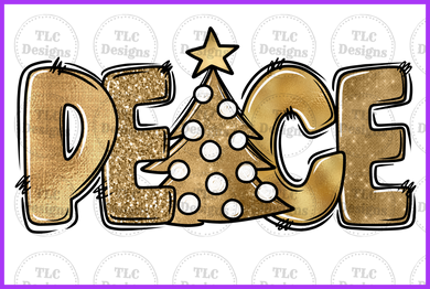 Peace Gold Writing Full Color Transfers
