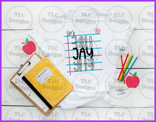 Load image into Gallery viewer, Personalized Teacher Name On Notebook Full Color Transfers
