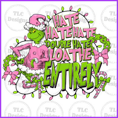 Pink Grinch Full Color Transfers