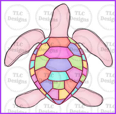 Pink Turtle Full Color Transfers