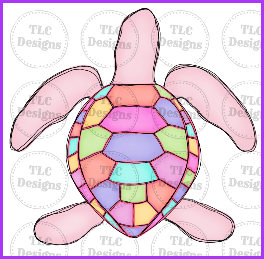 Pink Turtle Full Color Transfers