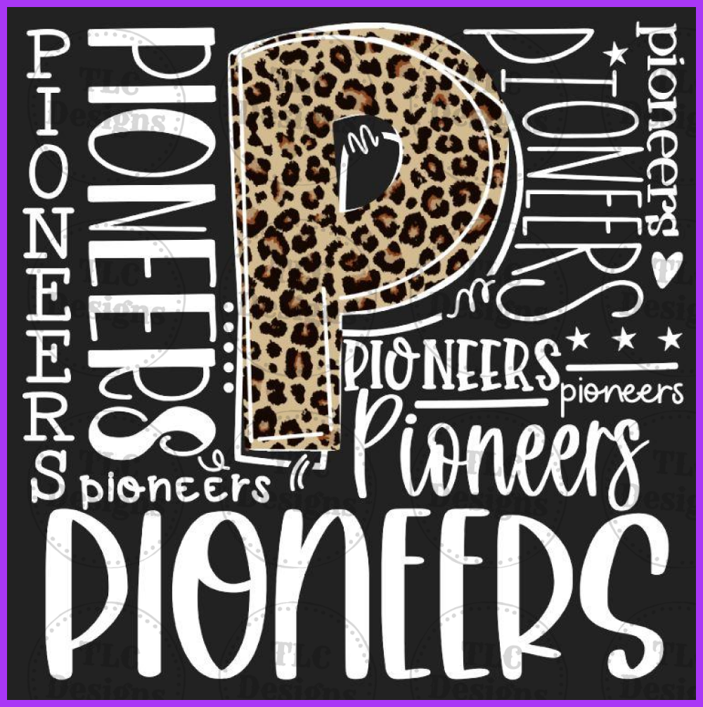 Pioneers White Font Full Color Transfers