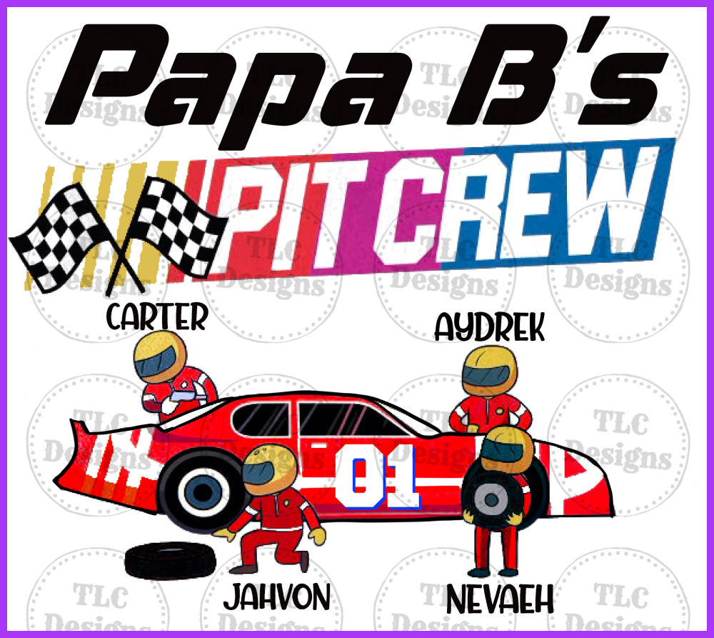 Pit Crew Full Color Transfers