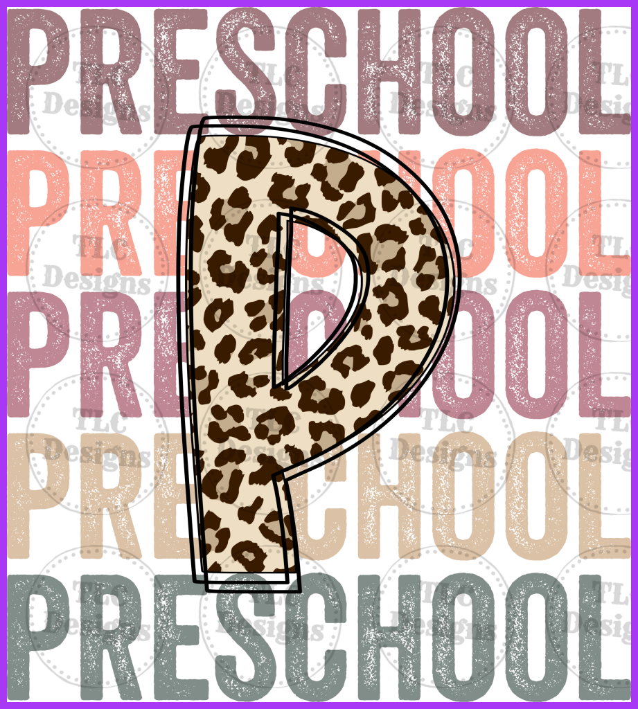 Preschool Boho With Leopard Full Color Transfers