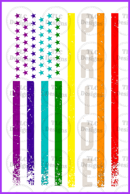 Pride Flag Full Color Transfers