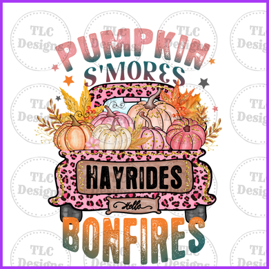 Pumpkin Smores Bonfires Full Color Transfers