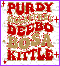Load image into Gallery viewer, Purdy Mccaffrey Deebo Bosa Kittle Full Color Transfers
