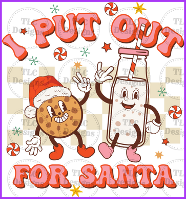 Put Out For Santa Retro Full Color Transfers