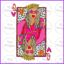 Load image into Gallery viewer, Queen Of Hearts Pop Full Color Transfers
