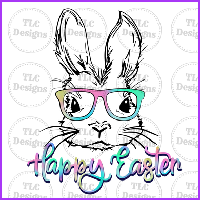 Rainbow Easter Bunny Full Color Transfers