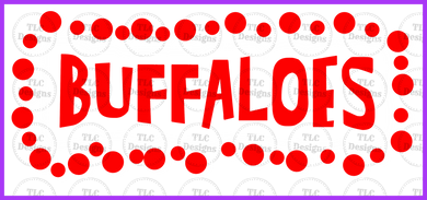 Red And White Buffaloes Full Color Transfers