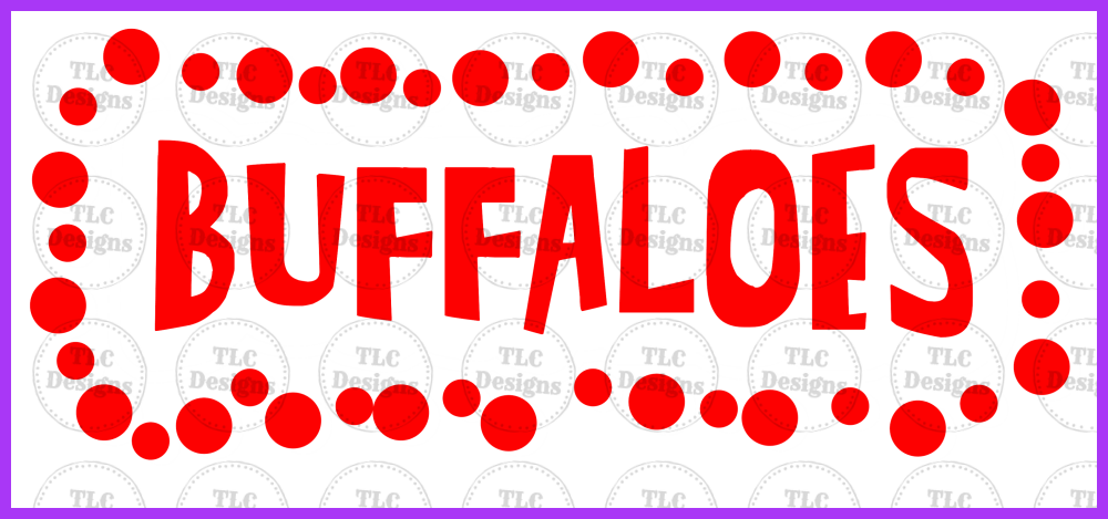 Red And White Buffaloes Full Color Transfers