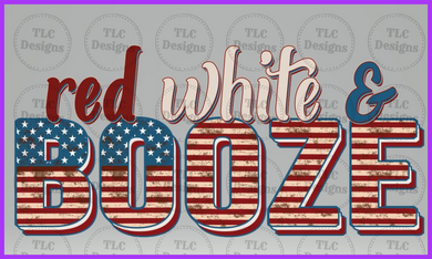 Red White And Booze Full Color Transfers