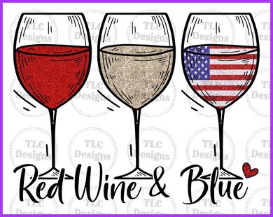 Red Wine And Blue 2 Full Color Transfers