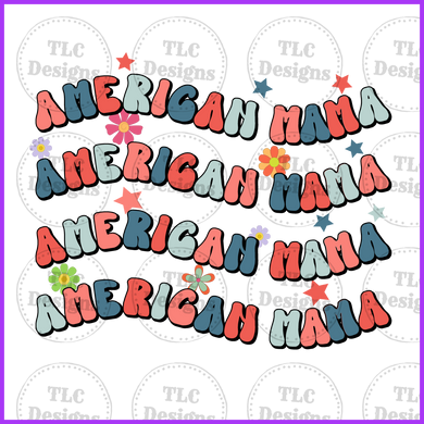 Retro American Mama Full Color Transfers